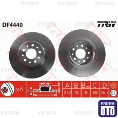 Alfa Romeo 147 Arka Fren Diski Takım TRW 46469908 46469908