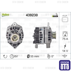 Clio 2 Alternatör Şarj Dinamosu12V 75A 1.4 Valeo 8200690195 8200690195