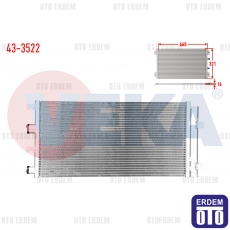 Dacia Duster Klima Radyatörü 1.5 Dci 108 Hp 2009-2012 43-3522 43-3522