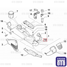 Doblo 3 Konsol Arka Tapası Orjinal 735498593 735498593