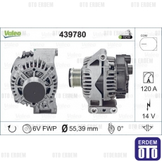 Fiat 500 Alternatör Şarj Dinamosu 12V 120A 1.3Mjet Valeo 51880173 51880173