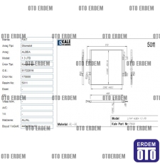 Fiat Albea Klima Peteği Radyatörü  51722816 51722816