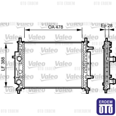 Fiat Bravo Motor Su Radyatörü Rekorlu (Otomatik Vites) 46535007 46535007