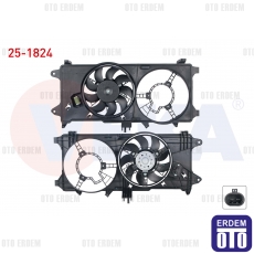 Fiat Doblo Fan Motoru Çiftli Davlumbaz Tek Fan Rezistanslı 1.3 Mjt 2001-2010 25-1824 25-1824