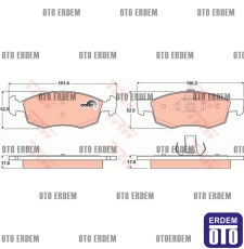 Fiat Doblo Ön Fren Balatası Takımı TRW 2001-2005 55170904 55170904