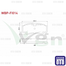 Fiat Ducato Fren Balata Arka 2002-2006 WBP-FI014 