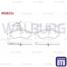 Fiat Ducato Fren Balatası Ön 1994-2002 WDB234 