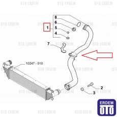 Fiat Egea Tubo Borusu ve Hortumu 1.3 Multijet (İntercoll-Manifold Arası) 52082487 52082487