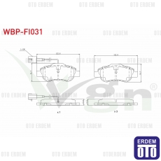 Fiat Fiorino Linea Doblo Fren Balatası Ön WBP-FI031 