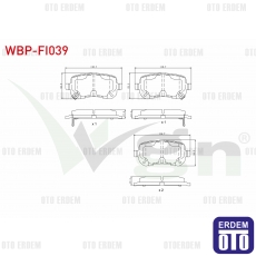Fiat Freemont Fren Balata Arka 2011>> WBP-FI039 
