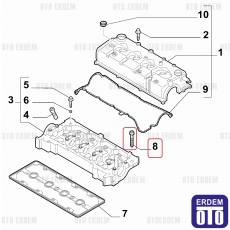 Fiat Külbütör Kapak Civatası 1.4 Tjet ve Multiair M8x1x50 55228524 55228524