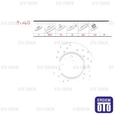 Fiat Linea Doblo Fiorino Fren Diski Ön 2007- WBD1017CD 