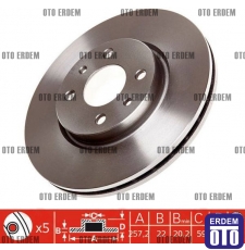 Fiat Linea Ön Fren Disk Tek MGA 46401356 46401356