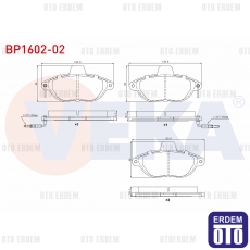 Fiat Scudo Fren Balata Ön 1.6-2.0 1994-2007 BP1602-02 