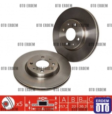 Fiat Stilo Ön Fren Disk Bosch Tek 46401356 46401356