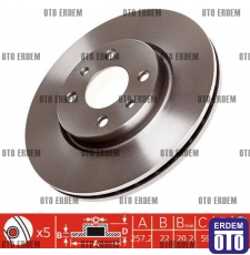 Fiat Stilo Ön Fren Disk Takımı Valeo 46401356 46401356