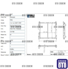 Fiat Tempra Motor Su Radyatörü 1 Sıra 7641779 7641779