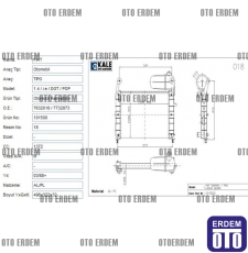 Fiat Temra Motor Su Radyatörü 2 Sıra Kale 46425435 46425435