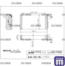 Fiat Tipo Kalorifer Radyatör Peteği Musluksuz 7754065 7754065