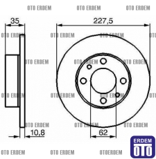 Fiat Tofaş Ön Fren Diski Ferodo (Takım) 4208311 4208311