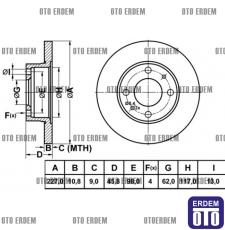 Fiat Tofaş Ön Fren Diski Tek 4208311 4208311