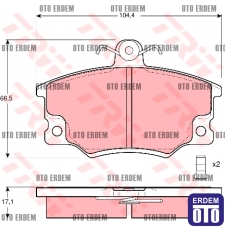 Fiat Uno 70 Ön Fren Balata Takımı TRW 5892735 5892735