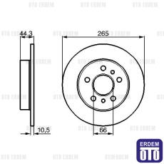 Laguna 1 Arka Fren Diski Takım Bosch Tek 7701205844 7701205844