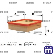Laguna 2 Hava Filtresi 7700111834 7700111834