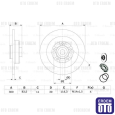 Laguna 3 Arka Fren Diski Rulmanlı BOSCH TEK 402020003R 402020003R