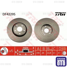 Laguna II Ön Fren Disk Takımı 300mm TRW 8200007122 8200007122