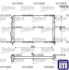 Megane 1 Motor Su Radyatörü Valeo 7702258285 7702258285