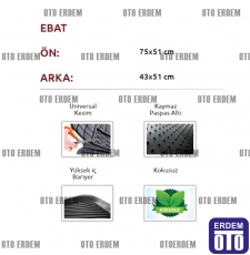 Paspas Takımı Havuzlu Siyah Üniversal PASPAS001 