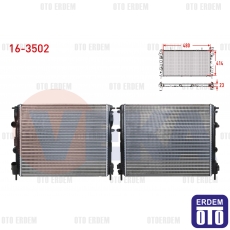 Renault Clio 2 Kangoo Symbol 2 Dacia Logan Sandero Su Radyatörü Mekanik 1.4 - 1.5 Dcı - 1.6 1998-2013 16-3502 16-3502