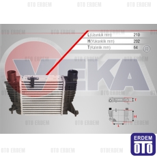 Renault Clio 3 Turbo Radyatörü (Intercooler) 1.5 Dci 2005-2012 42-3504 42-3504