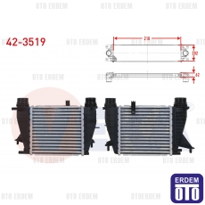 Renault Clio 3 Turbo Radyatörü (Intercooler) Segmanlı 1.5 DCI 2010 42-3519 42-3519
