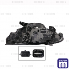 Renault Clio 5 Ön Far Lambası Sağ Siyah Labo LB11-35004R 