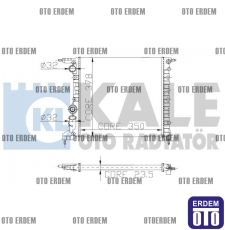 Renault Clio Motor Su Radyatörü 2 Sıra 7701034768 7701034768