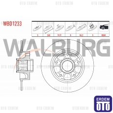 Renault Fluence Megane 4 Fren Diski Arka WBD1233 