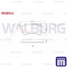 Renault Kangoo Citan Fren Balatası Ön 2008 / 2012 WDB526 