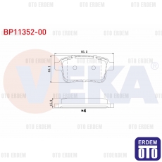 Renault Kangoo Fren Balata Arka 1.5 dci 2008 BP11352-00 