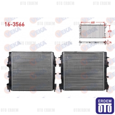 Renault Kangoo Su Radyatörü Mekanik (Intercooler Bağlanabilir Tip) 1.5 Dci AC 1998-2008 16-3566 16-3566