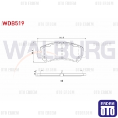 Renault Koleos Fren Balatası Ön WDB519 