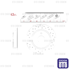 Renault Koleos Fren Diski Arka Havalandırmalı WBD1437CD 