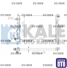 Renault Laguna 1 Motor Su Radyatörü 2 Sıra  7701038237 7701038237