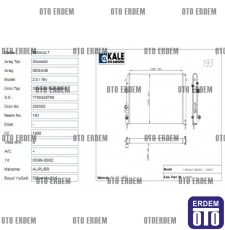 Renault Megane 1 Motor Su Radyatörü Kale 7700429769 7700429769