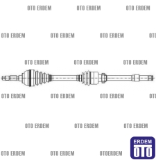Renault Megane 2 6 Vites Sağ Aks  8200472158 8200472158