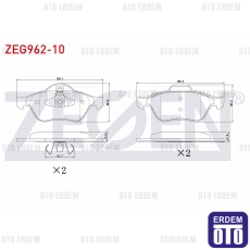 Renault Megane 2 Fren Balatası Ön 1.5 DCI / 1.6i 16v / 1.9 DCI 2002-2008 ZEG962-10 