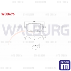 Renault Megane 4 Fren Balatası Ön 2016 WDB696 