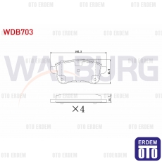 Renault Megane IV Sedan Fren Balata Arka 2016 WDB703 