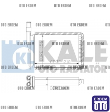 Renault R11 Kalorifer Peteği Radyatörü 2 Sıra 7702247465 7702247465